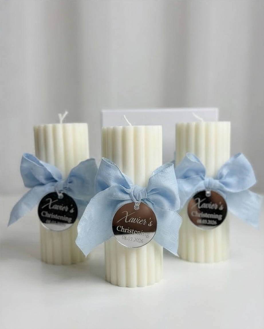 Elegant Pillar Candles - 12cm