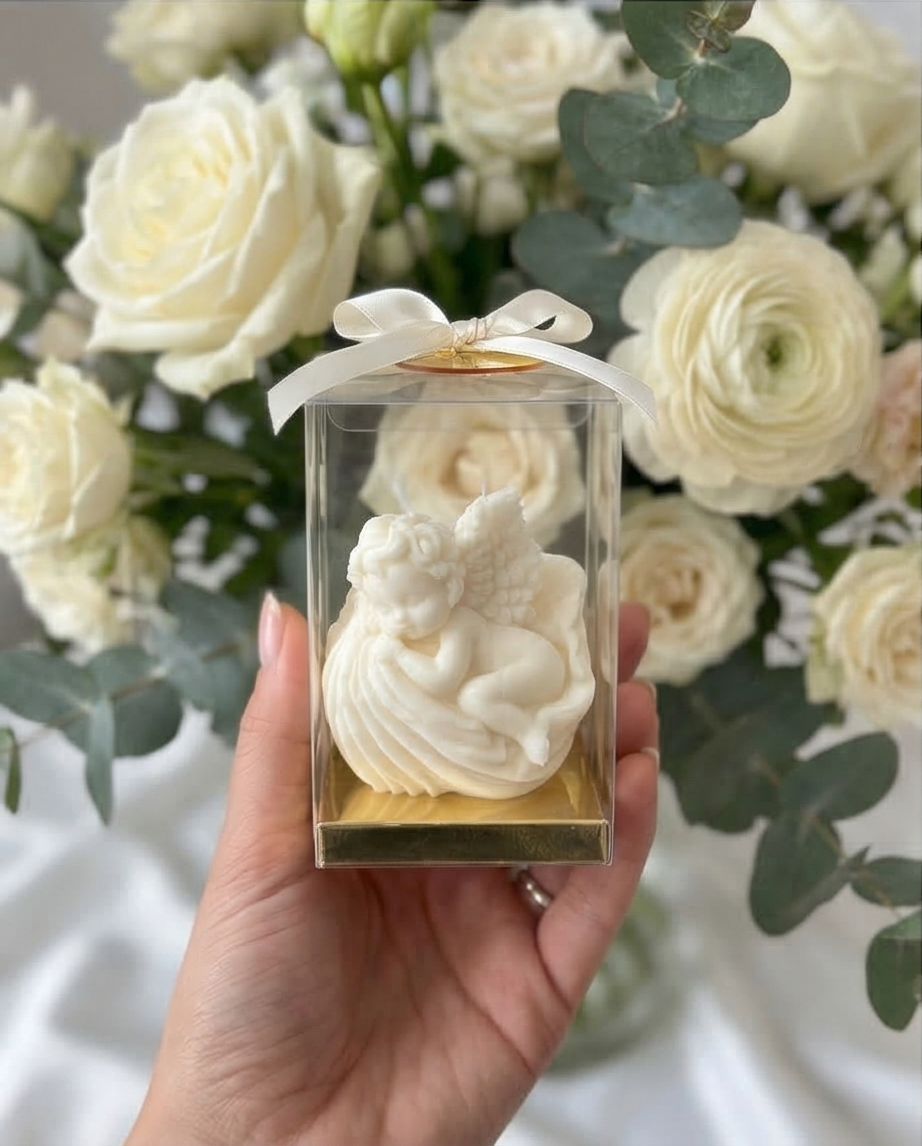 Sleeping Angel Keepsake Figurine - 7x7x12cm Gift for Baptism & New Baby