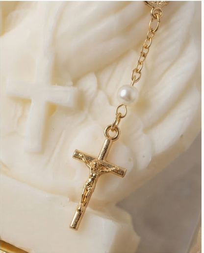 Baptism Candle - Praying Hands 2D with frankincense
