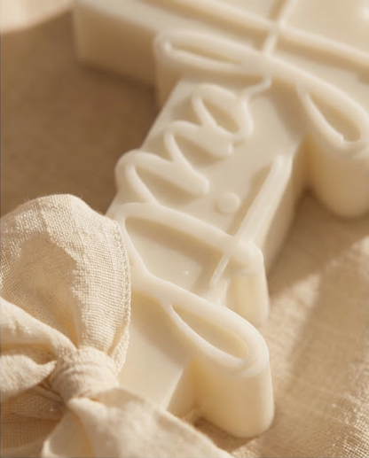 Cross Candle - 14cm Keepsake for Baptism & Holy Occasions